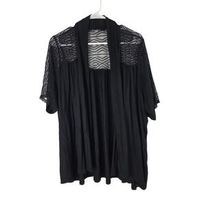 The Avenue Lace Cardigan 22/24 Womens Plus Size Cottage Core Short Sleeve